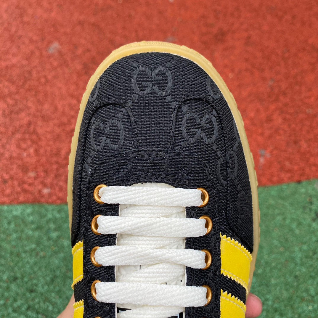 ADIDAS x Gucci Gazelle "GG Monogram Black/Yellow