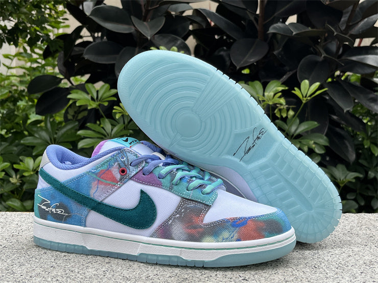 Nike x Futura Laboratories SB Dunk Low "Bleached Aqua"