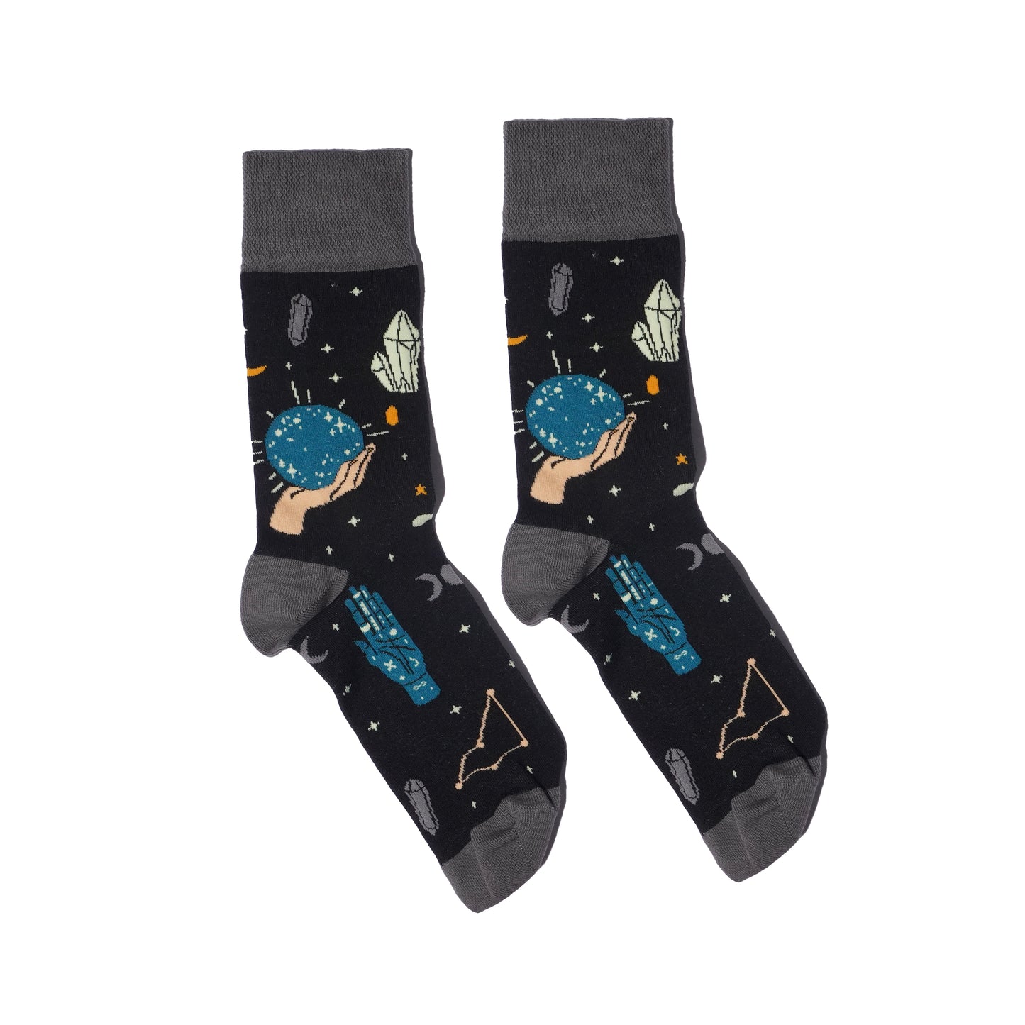 Space Exploration | Dressy Socks | Cute Cool Colorful Cotton socks for Women and Men Cozy Gifts, funny Socks | Crazy socks 4 pairs set