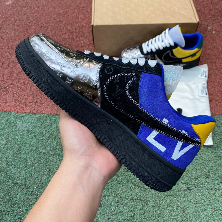 Nike x Virgil Abloh x Louis Vuitton Air Force 1 Low "Purple Dusk/Metallic Silver"