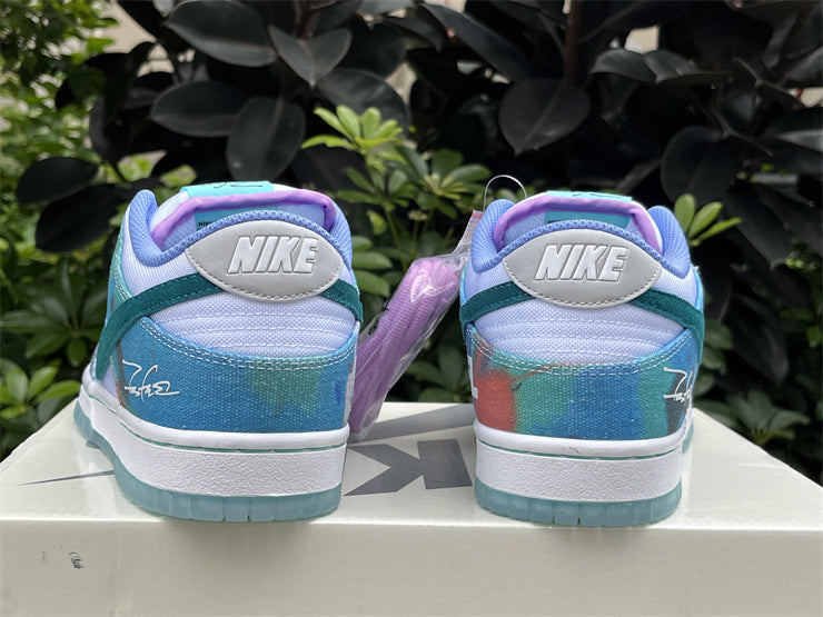 Nike x Futura Laboratories SB Dunk Low "Bleached Aqua"