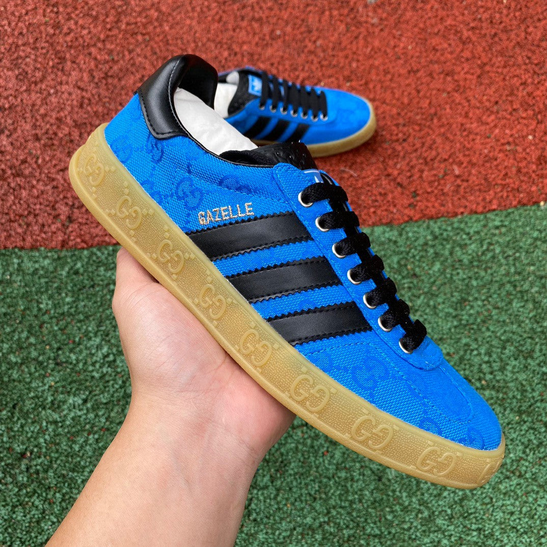 Adidas x Gucci Gazelle Blue GG Monogram