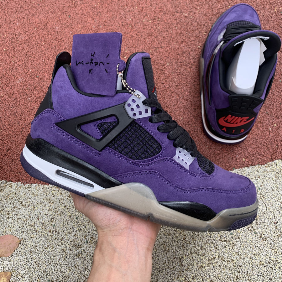 Travis Scott x Air Jordan 4 Retro 'Purple Suede - "Black Midsole"