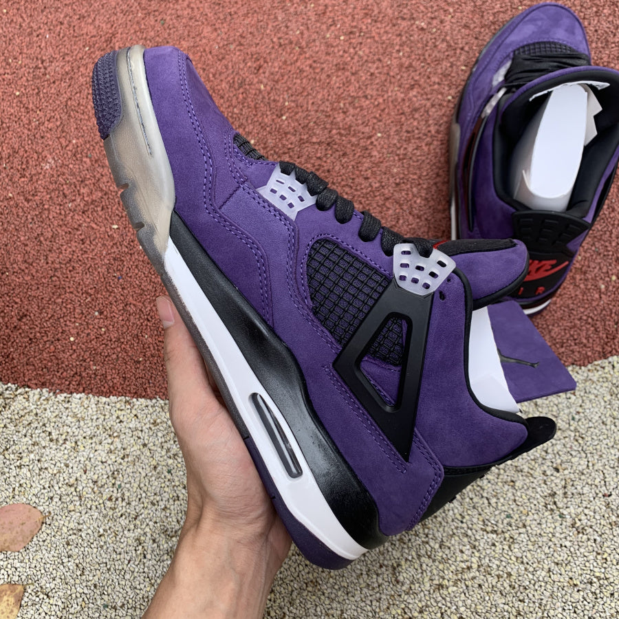 Travis Scott x Air Jordan 4 Retro 'Purple Suede - "Black Midsole"