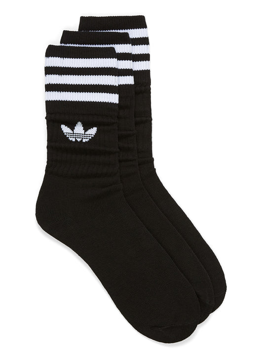 Originals Men 3 Pairs Quarter Crew Socks, Black and White Combo