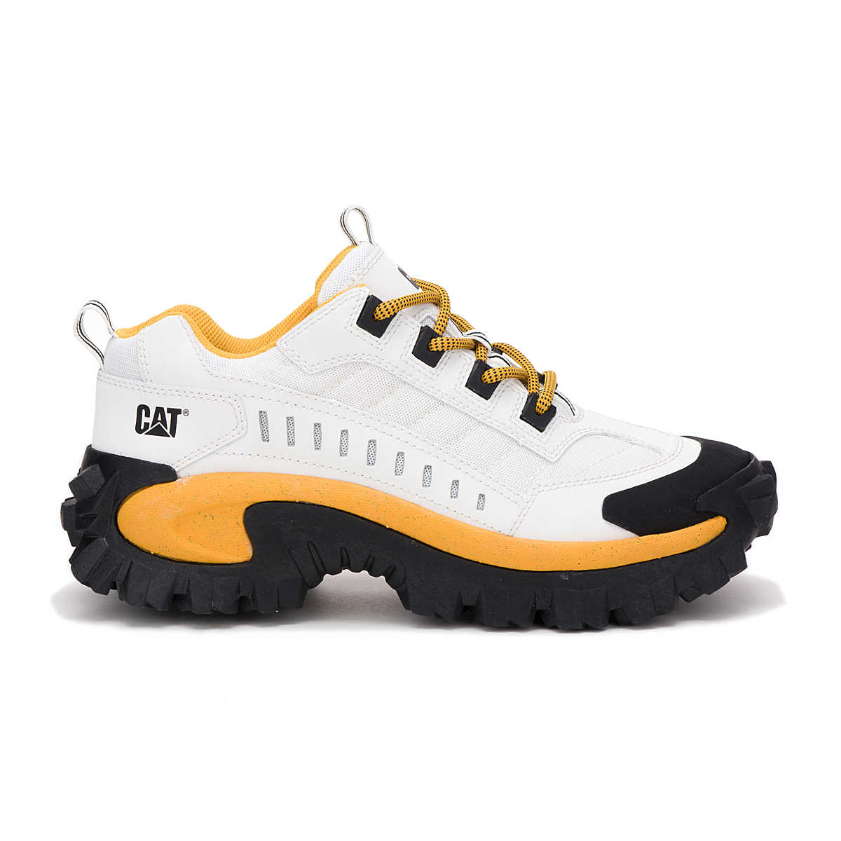 Cat Men's Invader Steel Toe Work Shoe White / Yellow