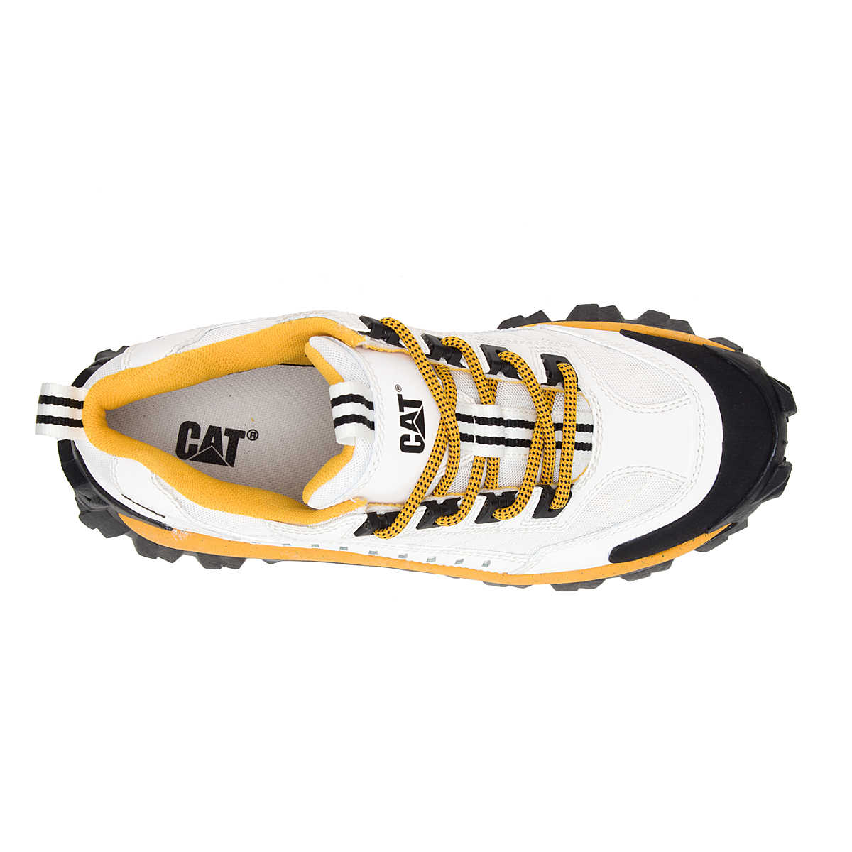 Cat Men's Invader Steel Toe Work Shoe White / Yellow