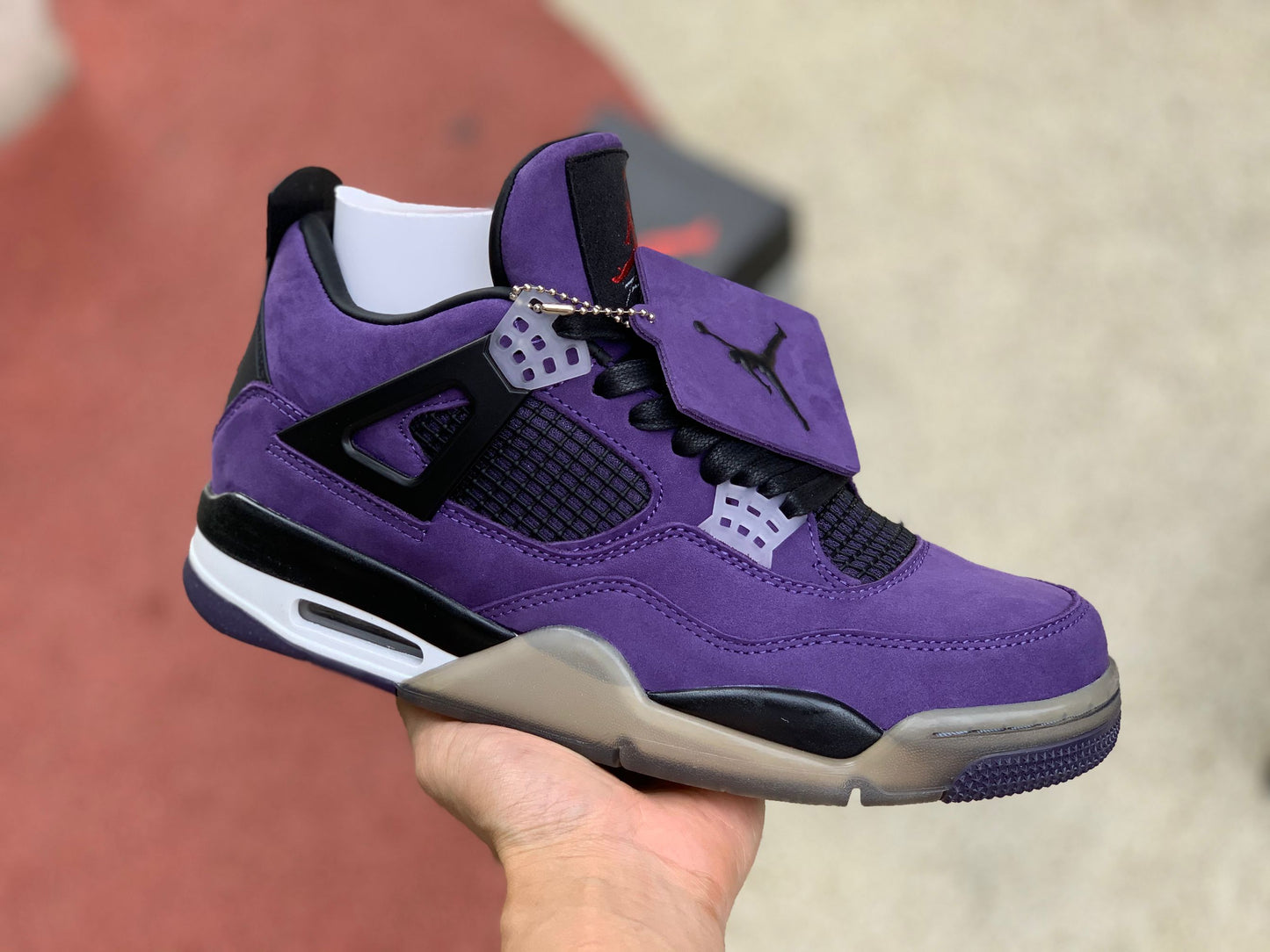 Travis Scott x Air Jordan 4 Retro 'Purple Suede - "Black Midsole"