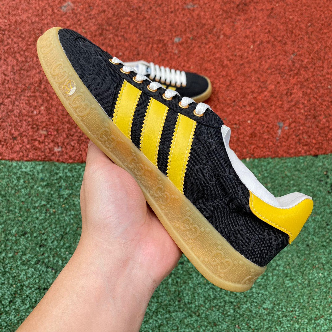 ADIDAS x Gucci Gazelle "GG Monogram Black/Yellow