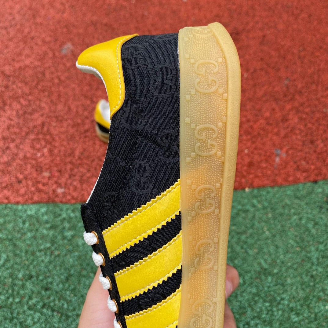 ADIDAS x Gucci Gazelle "GG Monogram Black/Yellow