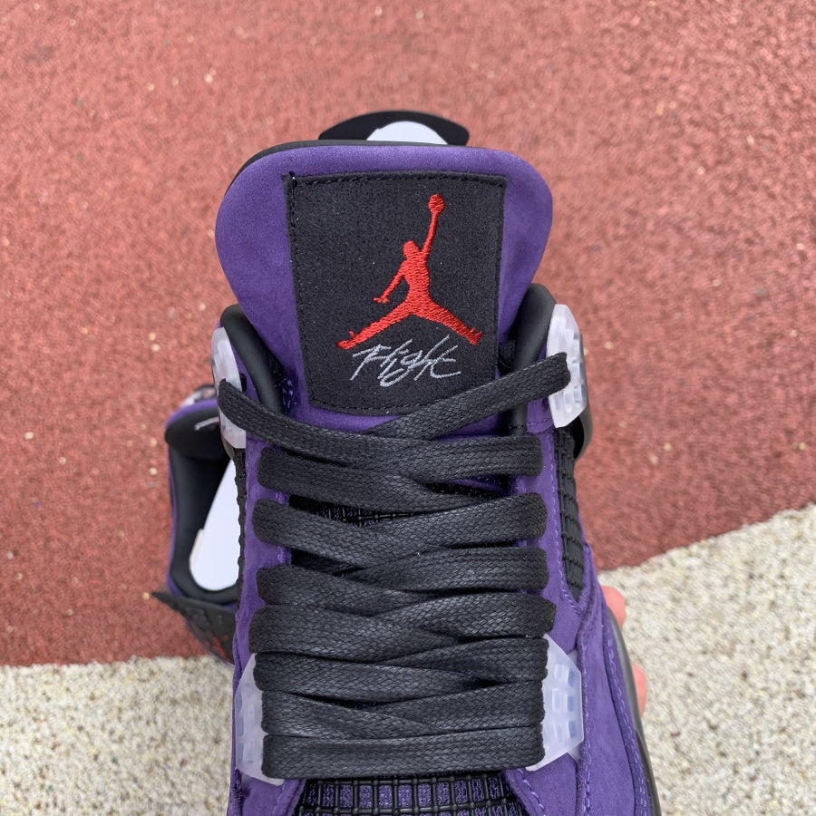 Travis Scott x Air Jordan 4 Retro 'Purple Suede - "Black Midsole"