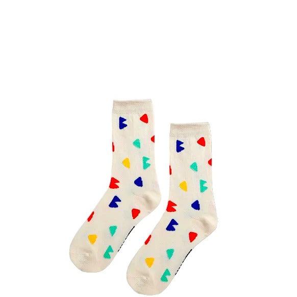 Dressy Socks | Cute Cool Colorful Cotton socks for Women and Men Cozy Gifts, funny Socks | Crazy socks 4 pairs set